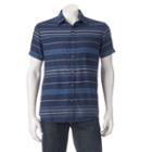 Men's Urban Pipeline Striped Twill Button-down Shirt, Size: Large, Blue