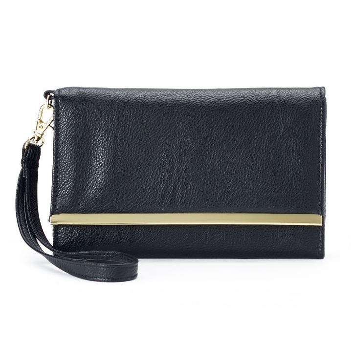 Apt. 9&reg; Carli Tech Safekeeper Rfid-blocking Wristlet, Women's, Black