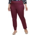 Plus Size Croft & Barrow&reg; Effortless Stretch Pull-on Pants, Women's, Size: 22 - Regular, Drk Purple