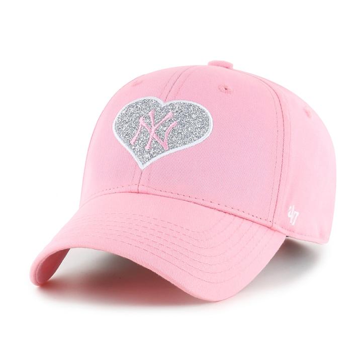 Girls' '47 Brand New York Yankees Mvp Rose Hat, Pink