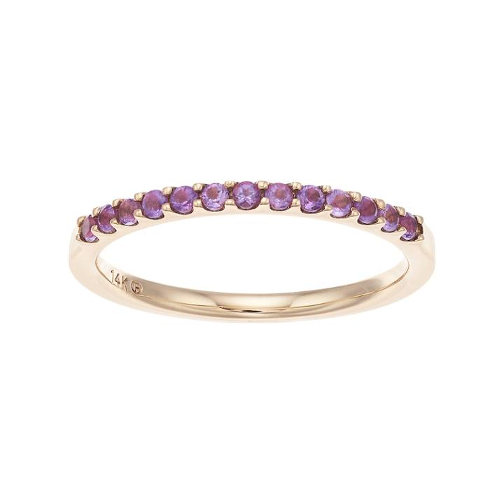 Boston Bay Diamonds 14k Gold Amethyst Stack Ring, Women's, Size: 8, Purple