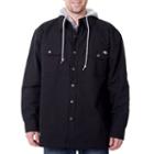 Men's Dickies Mock-layer Hooded Jacket, Size: Small, Black