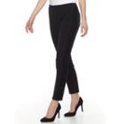 Women's Dana Buchman Bi-stretch Crochet Ankle Pants, Size: 14, Black