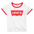 Girls 7-16 Levi's Retro Batwing Logo Ringer Tee, Size: Medium, White