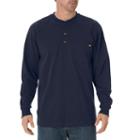 Dickies Heavyweight Henley - Men, Size: Large, Dark Blue