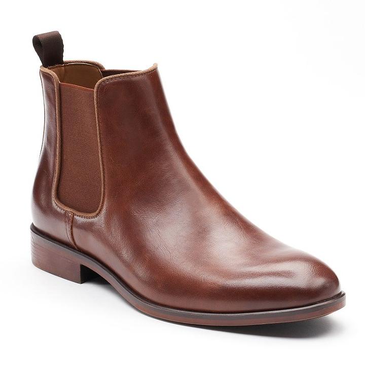 Apt. 9&reg; Edgewood Men's Chelsea Boots, Size: 9.5, Brown