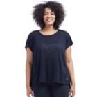Plus Size Balance Collection Callie Slub Tee, Women's, Size: 1xl, Black
