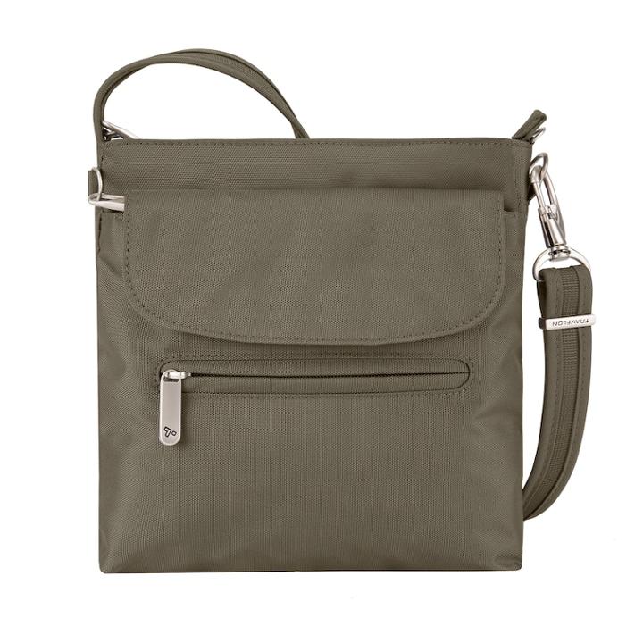 Travelon Anti-theft Classic Mini Shoulder Bag, Women's, Beig/green (beig/khaki)