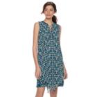 Women's Dana Buchman Lace-up Chiffon Dress, Size: Xl, Brt Blue
