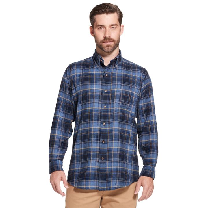Men's Arrow Saranac Classic-fit Plaid Flannel Button-down Shirt, Size: Medium, Blue