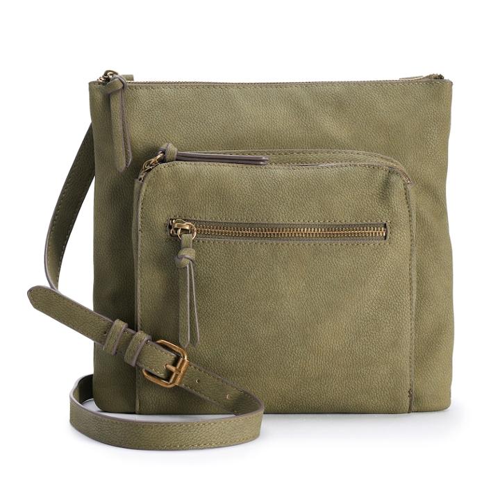 Sonoma Goods For Life&trade; Dina Triple Entry Crossbody Bag, Women's, Lt Green