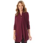Women's Apt. 9&reg; Button Wrap Top, Size: Xl, Med Purple