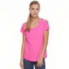 Women's Tek Gear&reg; Lattice Shoulder Tee, Size: Small, Brt Pink