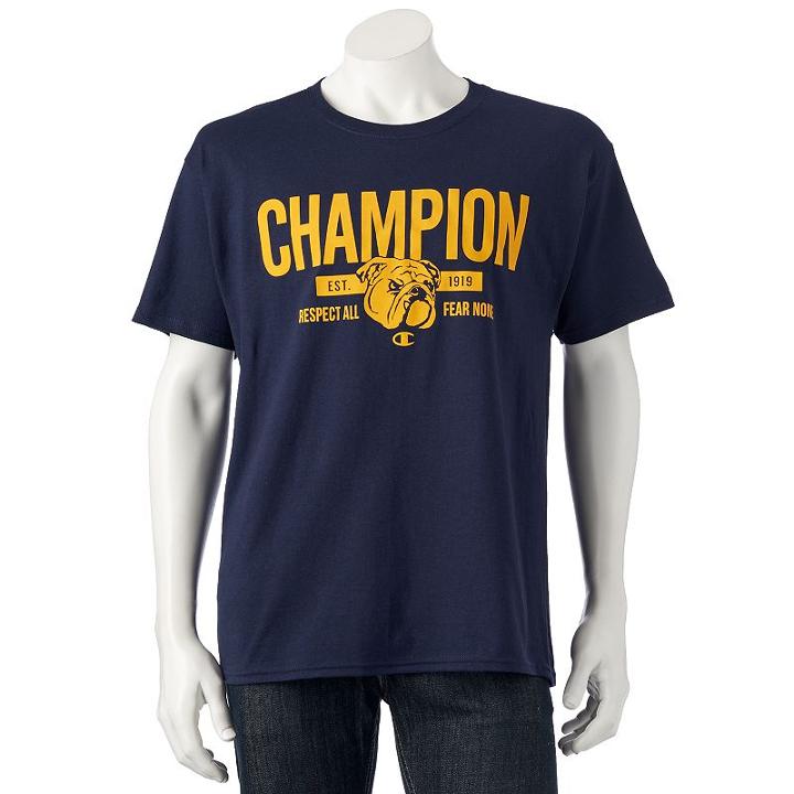 Men's Champion Bulldog Tee, Size: Large, Blue (navy)