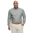 Big & Tall Croft & Barrow&reg; Regular-fit Easy-care Dobby Button-down Shirt, Men's, Size: 3xl Tall, Dark Green