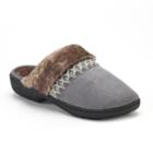 Women's Isotoner Nola Microsuede Clog Slippers, Size: Small, Med Grey