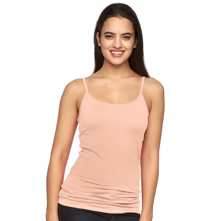 Women's Apt. 9&reg; Solid Seamless Camisole, Size: L/xl, Brt Orange