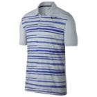 Men's Nike Essential Regular-fit Dri-fit Striped Performance Golf Polo, Size: Small, Silver