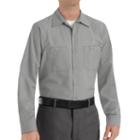Men's Red Kap Classic-fit Industrial Button-down Work Shirt, Size: Small, Grey