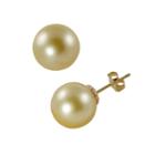14k Gold South Sea Cultured Pearl Stud Earrings, Women's, Yellow