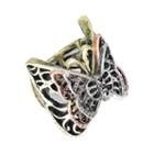 Mudd&reg; Tri-tone Butterfly Stretch Ring, Girl's, Multicolor