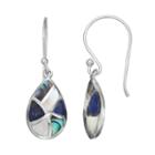 Lapis Lazuli, Mother-of-pearl & Abalone Sterling Silver Teardrop Earrings, Women's, Blue