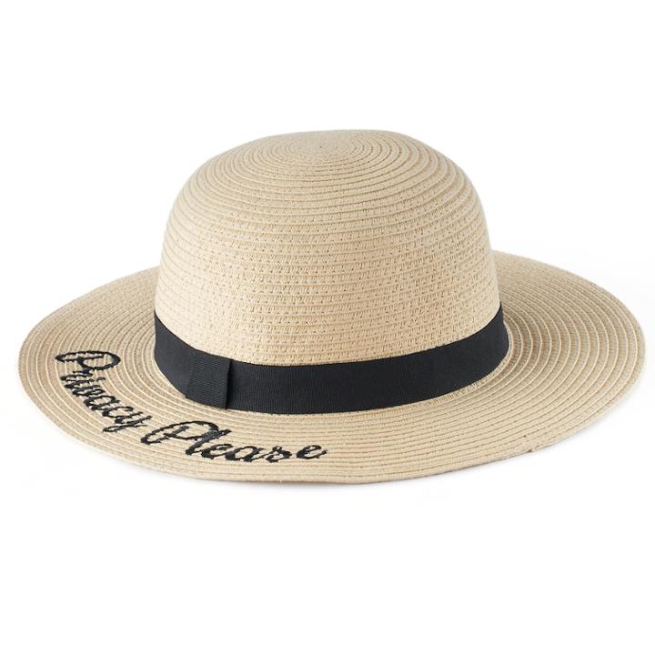 Women's Lc Lauren Conrad Privacy Please Straw Floppy Hat, Lt Beige