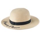 Women's Lc Lauren Conrad Privacy Please Straw Floppy Hat, Lt Beige