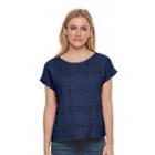 Women's Sonoma Goods For Life&trade; Crochet Stripe Tee, Size: Small, Dark Blue