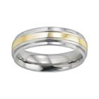 Cherish Always Men's Two Tone Stainless Steel Wedding Band, Size: 12, Multicolor