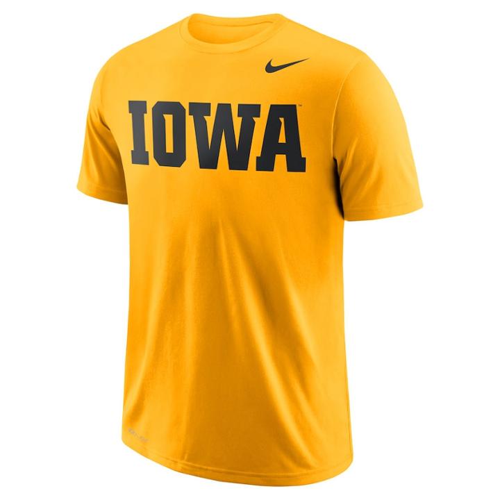 Men's Nike Iowa Hawkeyes Wordmark Tee, Size: Xl, Gold
