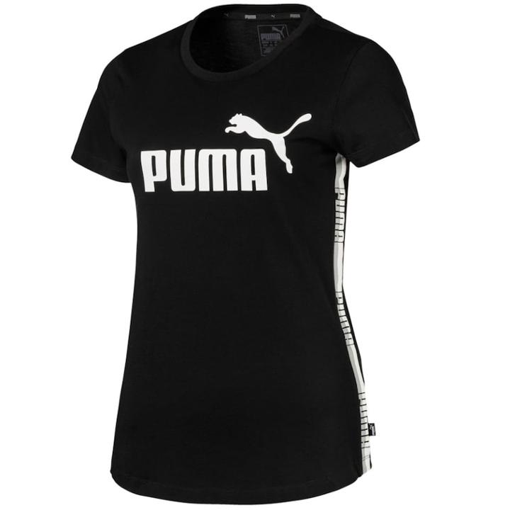 Women's Puma Tape Graphic Tee, Size: Medium, Black