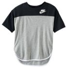 Girls 7-16 Nike Colorblock High-low Hem Tee, Size: Large, Grey (charcoal)