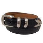 Men's Pga Tour Tapered Faux-crocodile Leather Golf Belt, Size: 42, Black