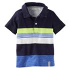 Boys 4-10 Oshkosh B'gosh&reg; Engineered Stripe Jersey Polo Shirt, Boy's, Size: 8, Ovrfl Oth