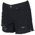 Juniors' Mudd&reg; High Waisted Ripped Midi Shorts, Teens, Size: 15, Oxford