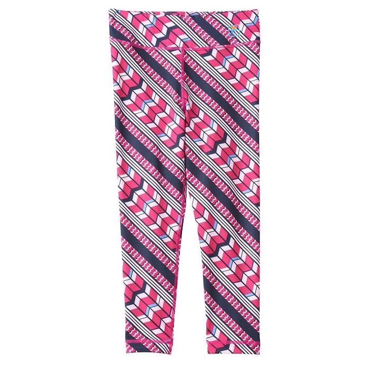 Girls 7-16 Fila Sport&reg; Chevron Patterned Capri Leggings, Girl's, Size: Xs(7), Black