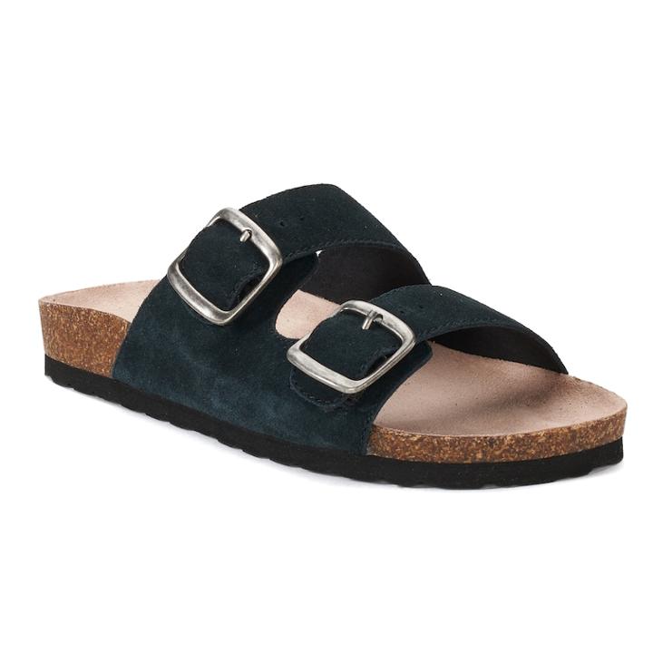 Sonoma Goods For Life&trade; Calligraphy Women's Leather Sandals, Size: 5.5 Med, Black