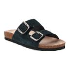Sonoma Goods For Life&trade; Calligraphy Women's Leather Sandals, Size: 5.5 Med, Black