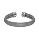 Steel City Stainless Steel Mesh Cuff Bracelet, Women's, Grey