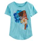 Disney's Moana Girls 7-16 Spirit Floral Glitter Graphic Tee, Size: Medium, Purple Oth