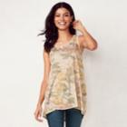 Women's Lc Lauren Conrad Print Tunic Tank, Size: Xl, Pink