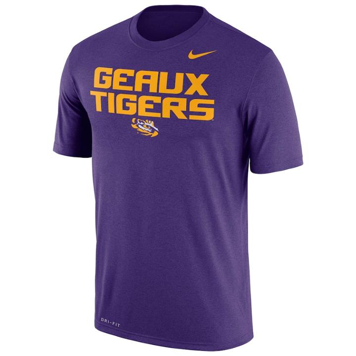 Men's Nike Lsu Tigers Authentic Legend Tee, Size: Large, Purple