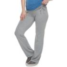 Maternity A:glow Mid Belly Panel Lounge Pants, Women's, Size: S-mat, Dark Grey