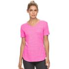 Women's Tek Gear&reg; Easy Nep V-neck Yoga Tee, Size: Small, Med Pink