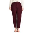 Plus Size Chaps 4-way Stretch Twill Straight-leg Pants, Women's, Size: 20 W, Red