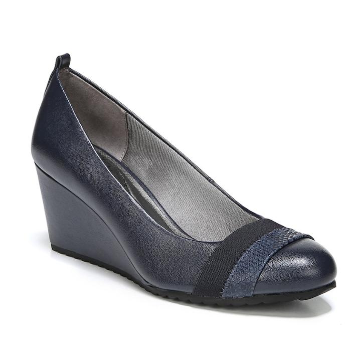 Lifestride Parigi Women's Wedges, Size: 7.5 Wide, Blue