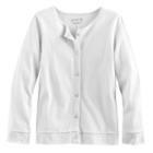 Girls 4-10 Jumping Beans&reg; Button-front Cardigan, Size: 8, White