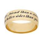 14k Gold Over Silver Sister Ring, Adult Unisex, Size: 11, Yellow