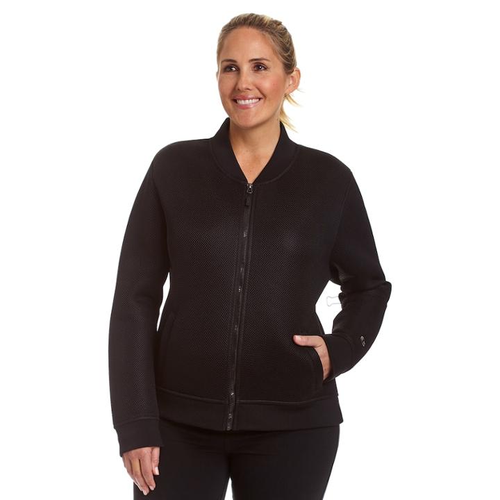 Plus Size Champion Bomber Jacket, Women's, Size: 2xl, Black